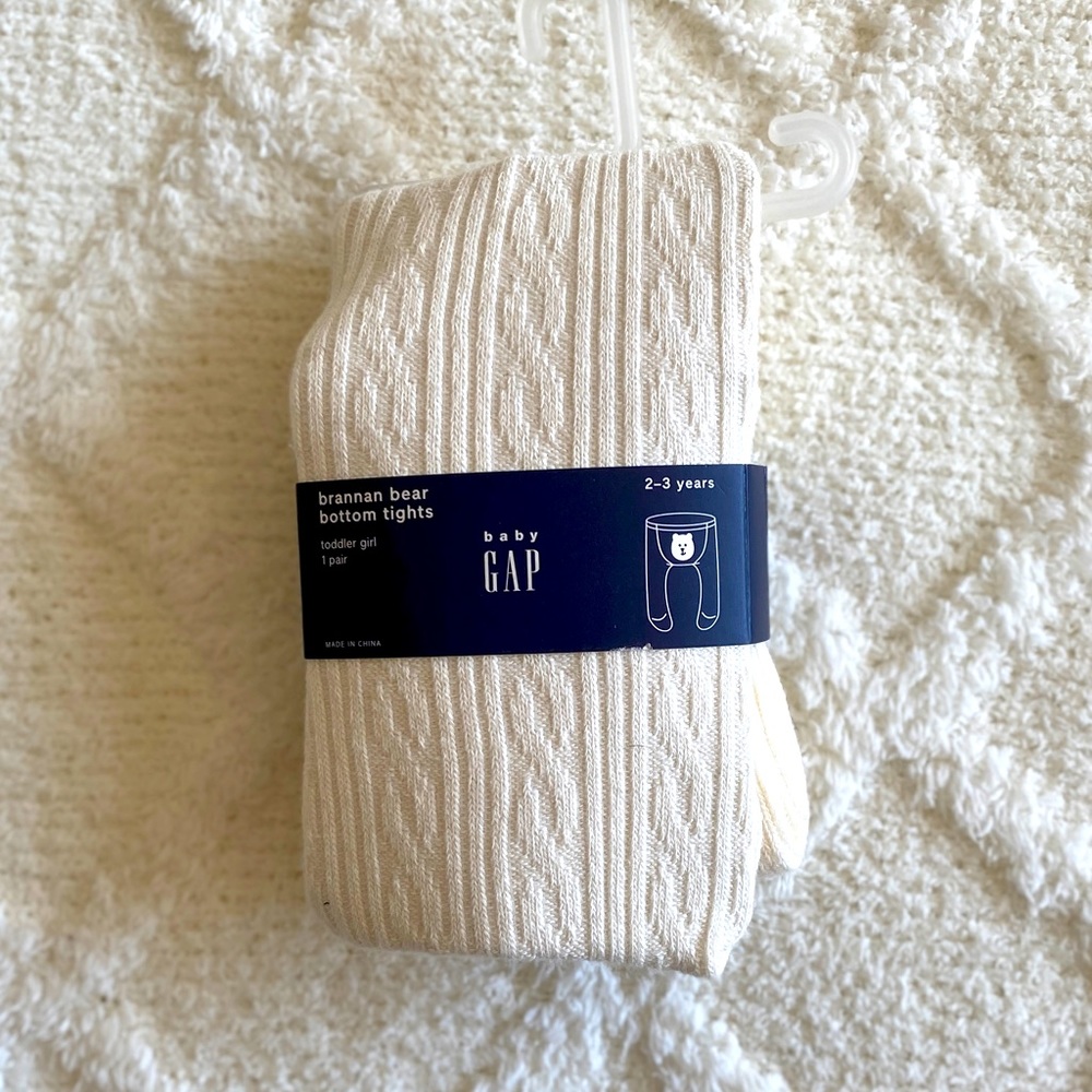 Brand New Ivory Toddler Girl Tights